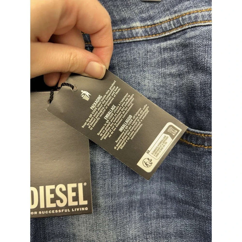 Diesel Jeans Mens 34x32 Thommer Slim Skinny Stretch Dark Wash Denim RM06302 NWT